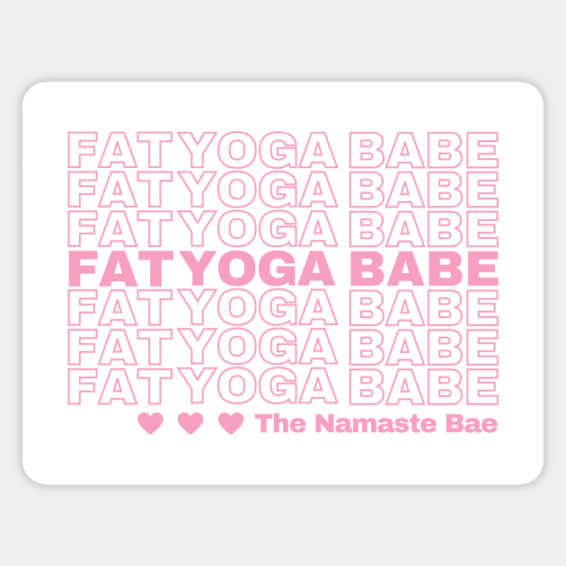 Fat Yoga Babe Sticker by The Namaste Bae